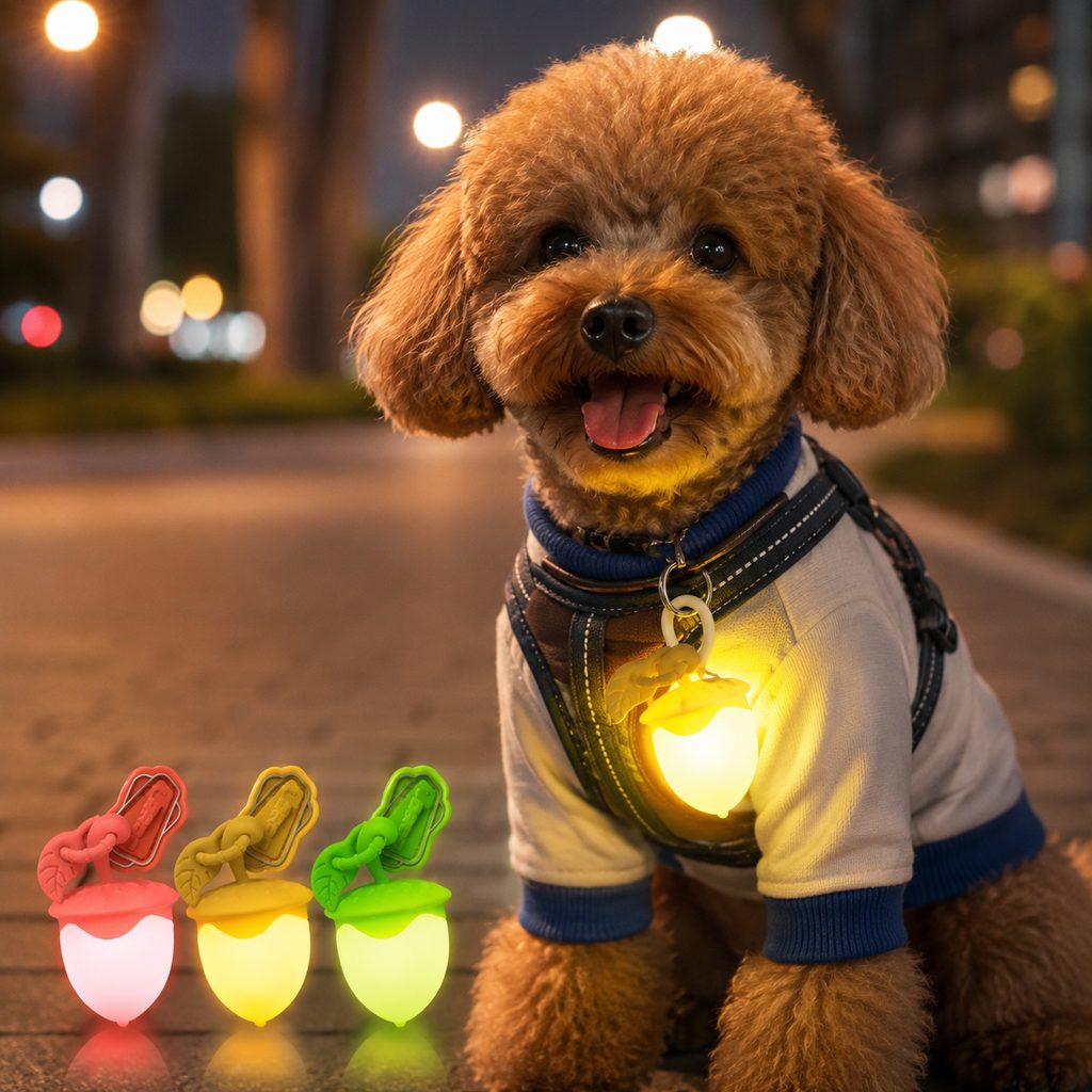 AcornGlow USB-C Rechargeable Pet Safety Light for Night Walks