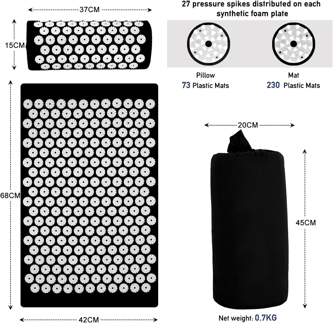 Acupressure Mat & Pillow Set