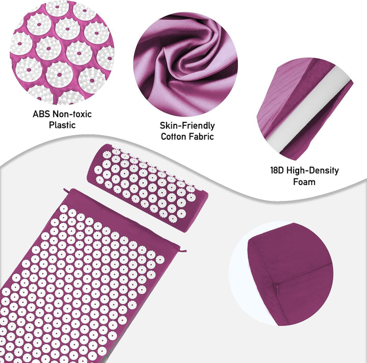 Acupressure Mat & Pillow Set
