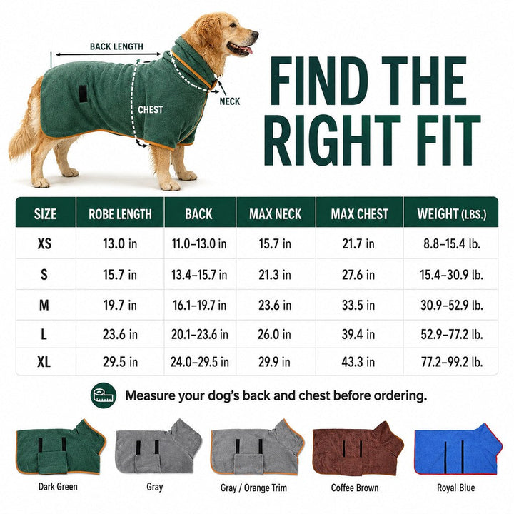 Quick-Dry Microfiber Dog Bathrobe