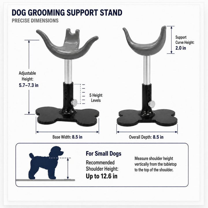 Adjustable Dog Grooming Support Stand for Small Dogs