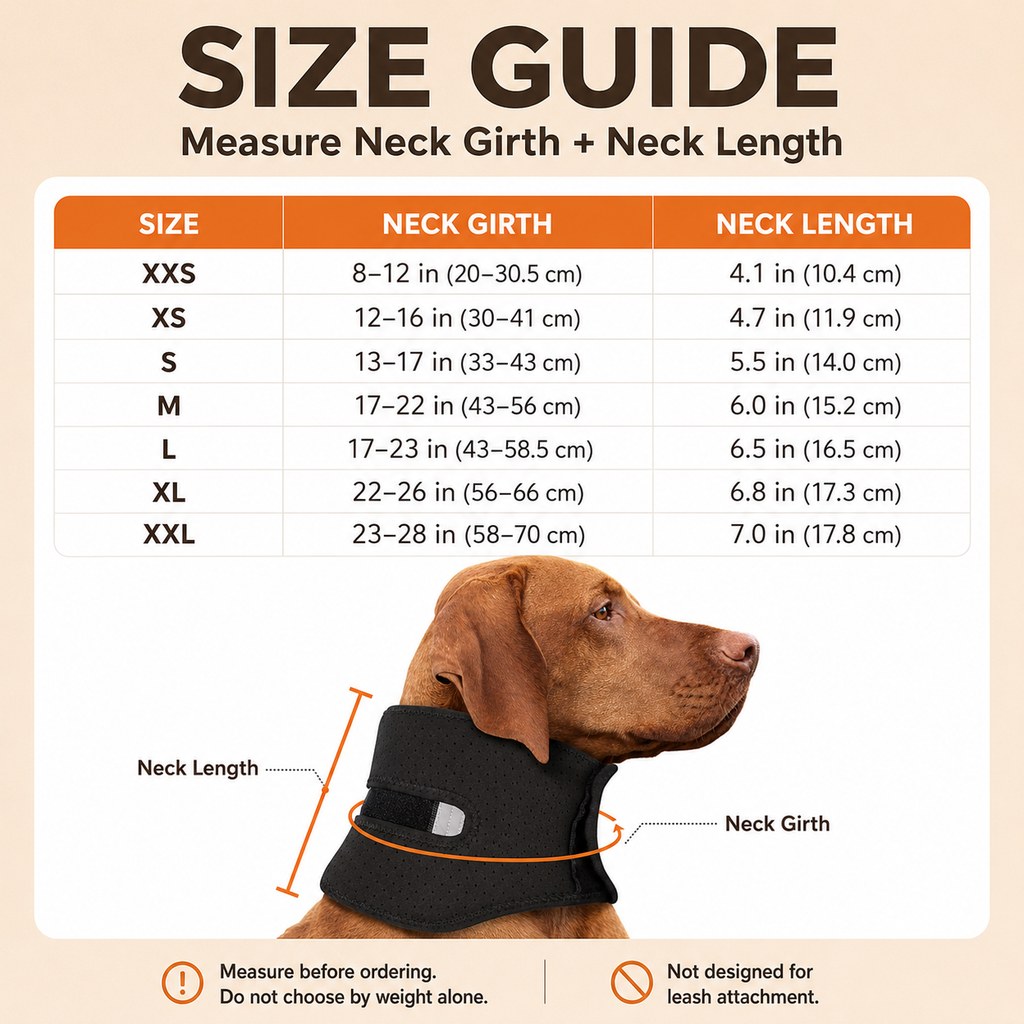 Adjustable Dog Neck Support Brace for At-Home Rest