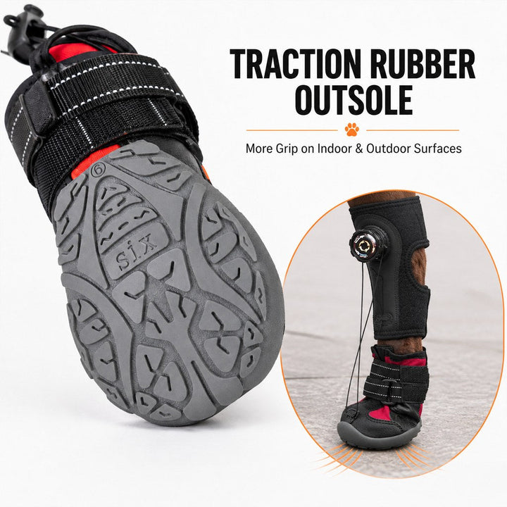 Adjustable Tension-Dial Dog Paw-Lift Support Boots