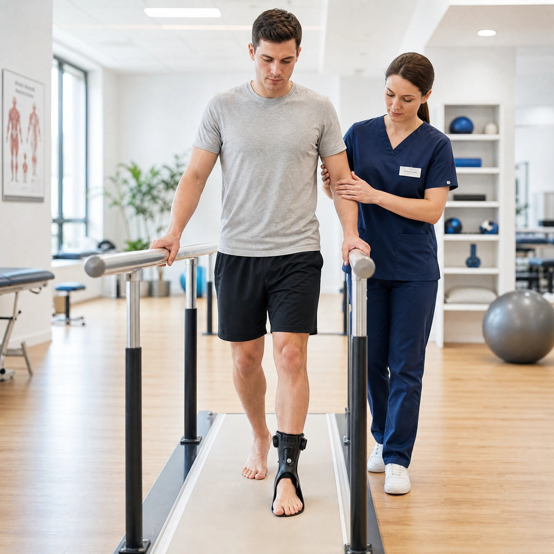 Adjustable Drop Foot Support Brace with Toe Lift and Breathable Lining