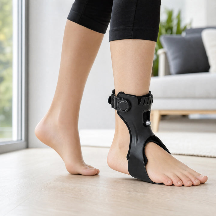 Adjustable Drop Foot Support Brace with Toe Lift and Breathable Lining