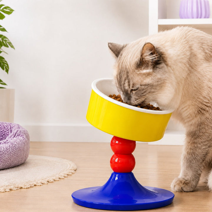 Adjustable Elevated Pet Bowl for Cats & Small Dogs | 3 Height Modes for Comfortable Feeding