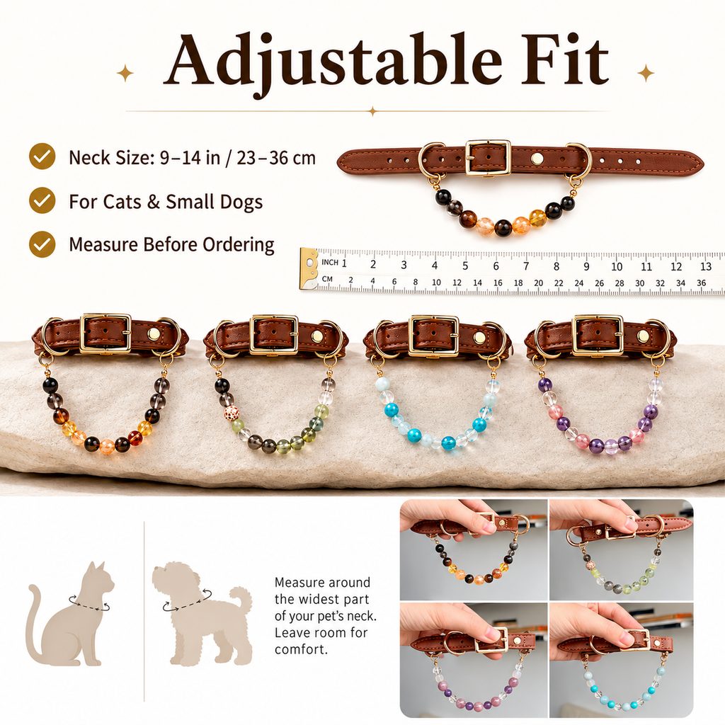 Four Elements Crystal Pet Collar Gift Box for Cats & Small Dogs