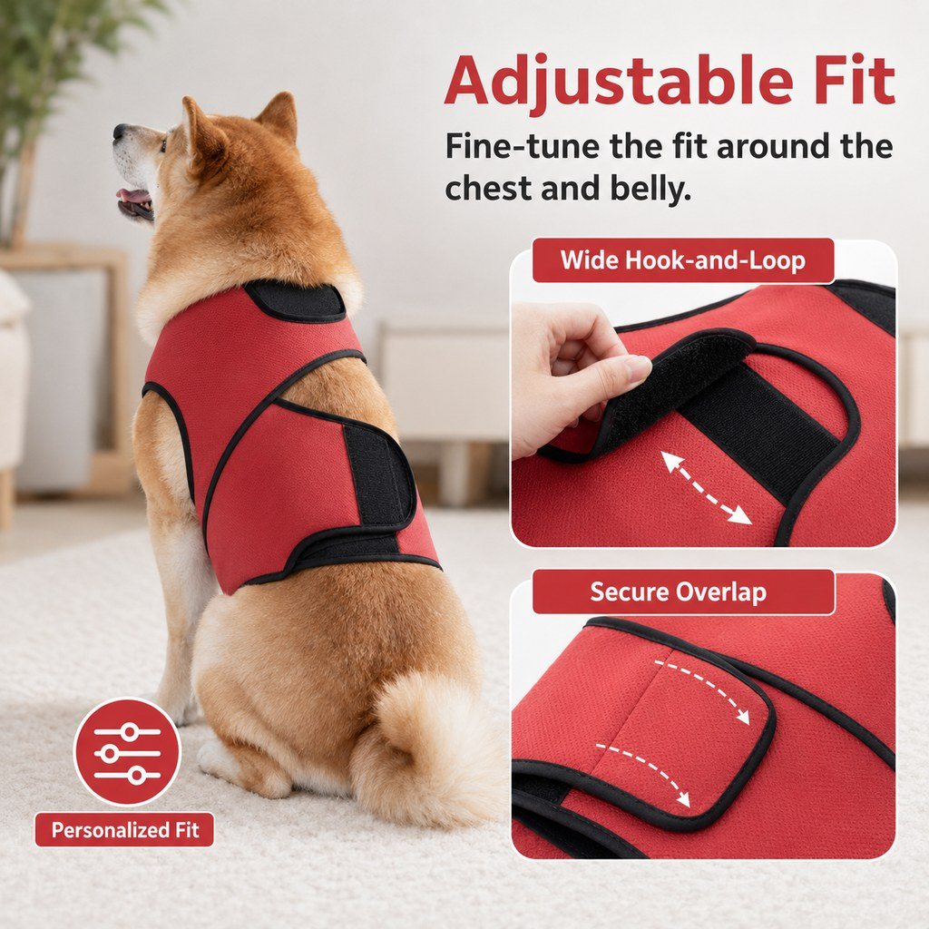Dog Comfort Wrap Vest for Thunderstorms, Fireworks & Travel