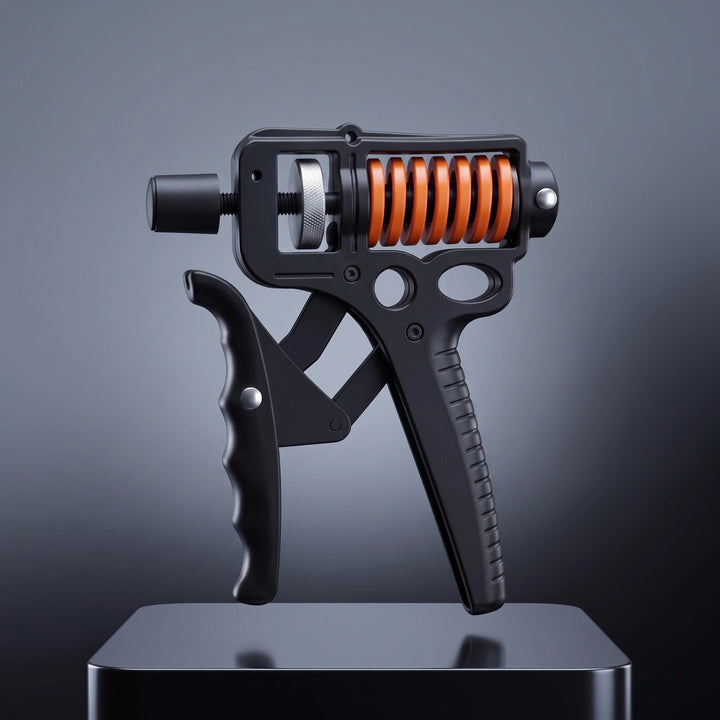 Adjustable Hand Grip Strengthener with 5-165kg Resistance and Steel Spring