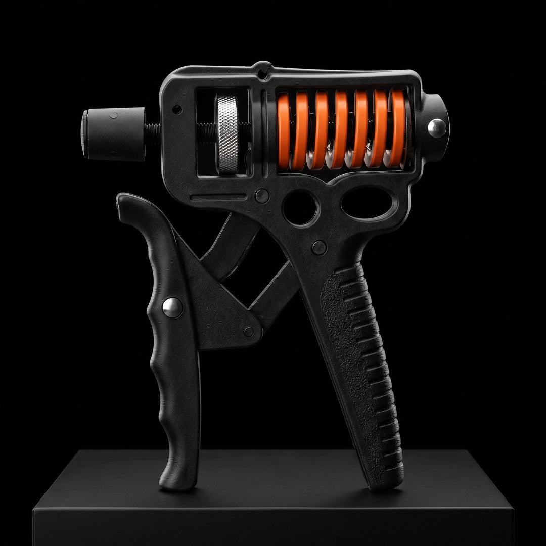 Adjustable Hand Grip Strengthener with 5-165kg Resistance and Steel Spring