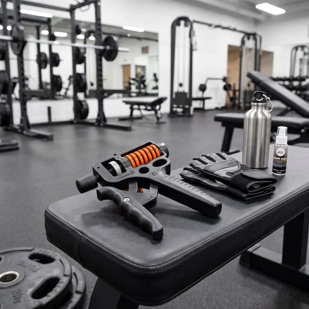 Adjustable Hand Grip Strengthener with 5-165kg Resistance and Steel Spring
