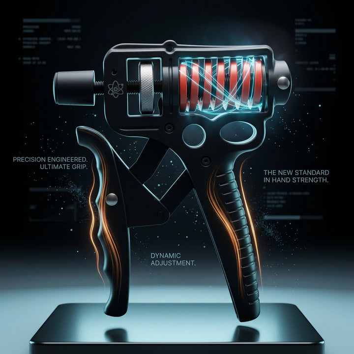 Adjustable Hand Grip Strengthener with 5-165kg Resistance and Steel Spring