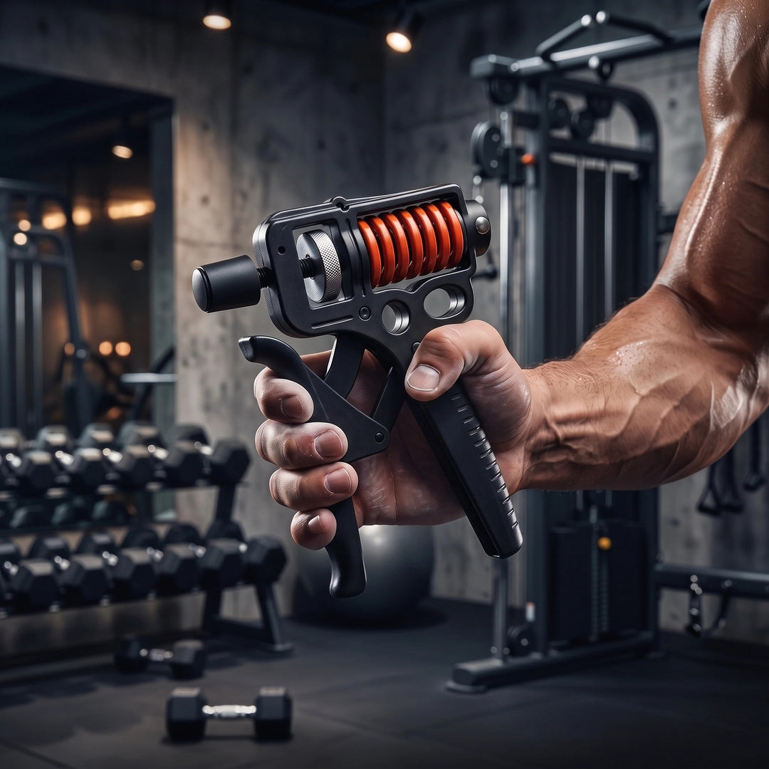 Adjustable Hand Grip Strengthener with 5-165kg Resistance and Steel Spring