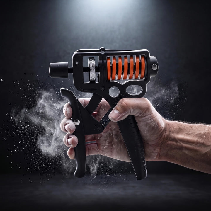 Adjustable Hand Grip Strengthener with 5-165kg Resistance and Steel Spring