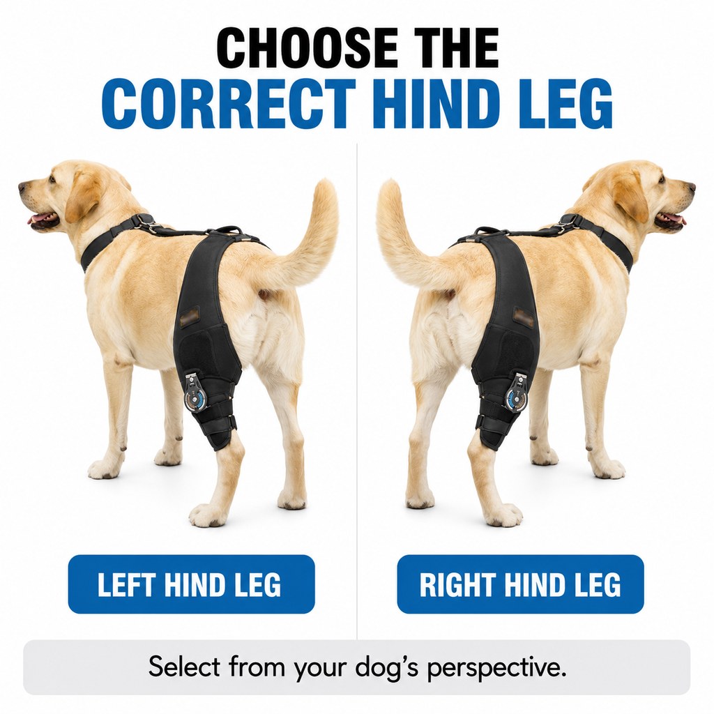 Adjustable Hinged Dog Knee Brace for Daily Walks | Rear Leg Support for Unsteady Steps