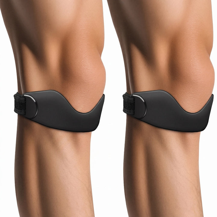Adjustable Knee Support Strap with Silicone Padding for Running and Sports