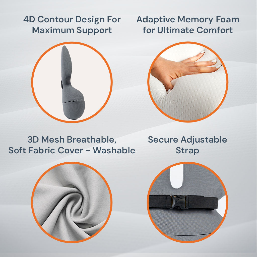 Adjustable Memory Foam Sit Bone Relief Seat Cushion