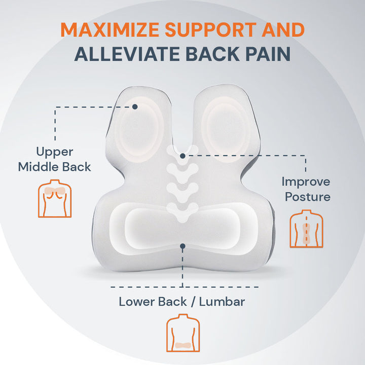 Adjustable Memory Foam Sit Bone Relief Seat Cushion