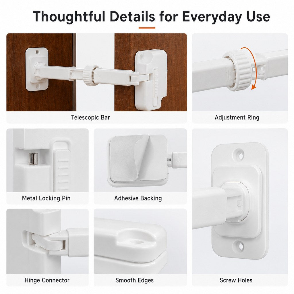 Adjustable Pet Door Latch for Litter Rooms | Let Cats In & Help Keep Dogs Out