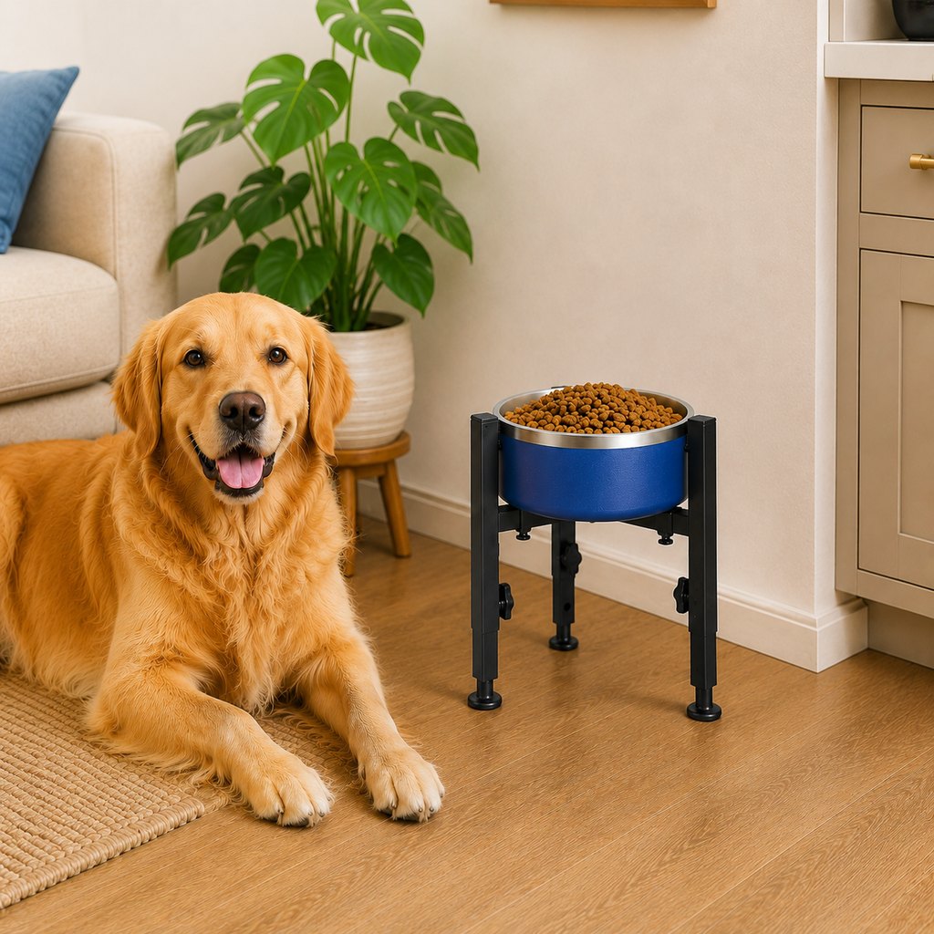Adjustable Raised Dog Bowl Stand for Home Feeding