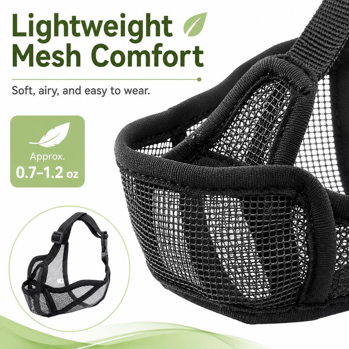 French Bulldog Breathable Mesh Muzzle for Walks, Grooming & Scavenging Control