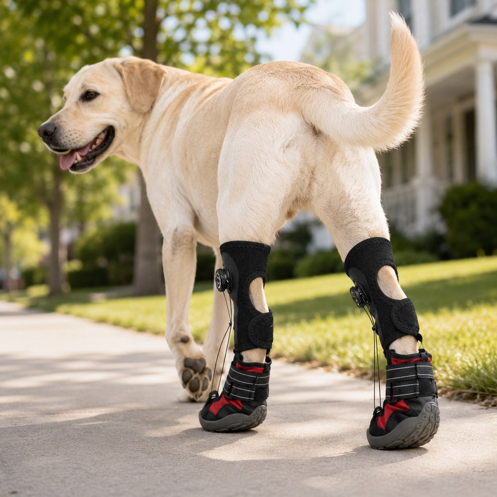Adjustable Tension-Dial Dog Paw-Lift Support Boots