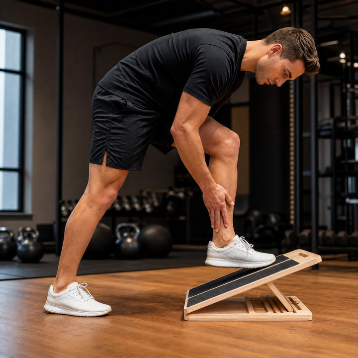 Adjustable Wooden Slant Board with 5 Angles, Non-Slip Surface & 300lb Capacity