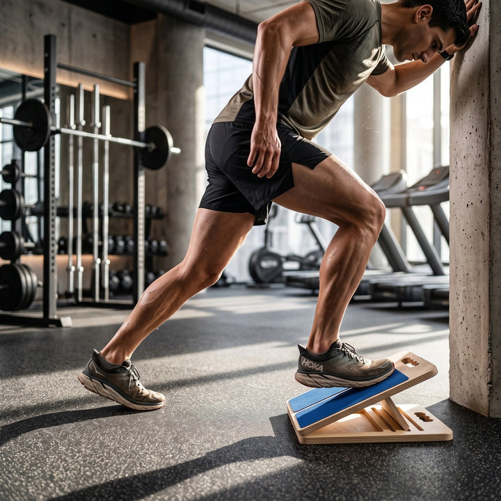 Adjustable Wooden Slant Board with 5 Angles, Non-Slip Surface & 300lb Capacity