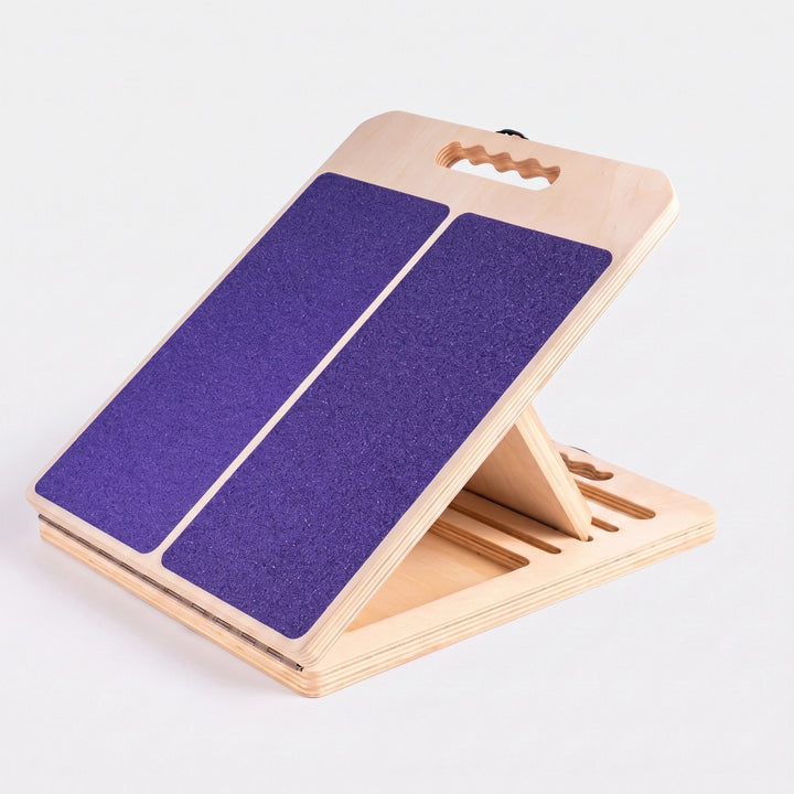 Adjustable Wooden Slant Board with 5 Angles, Non-Slip Surface & 300lb Capacity