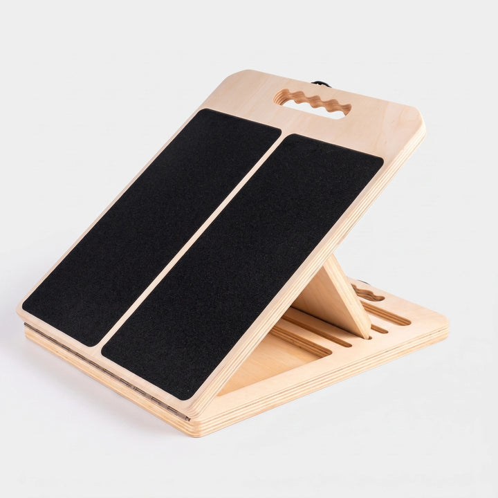 Adjustable Wooden Slant Board with 5 Angles, Non-Slip Surface & 300lb Capacity