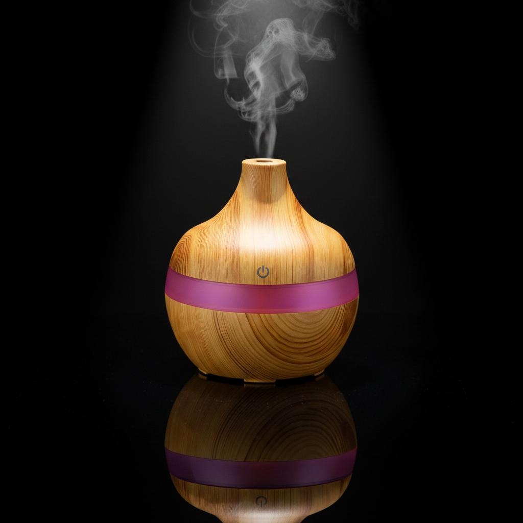 Wood effect tranquil mist aromatherapy diffuser - view 3