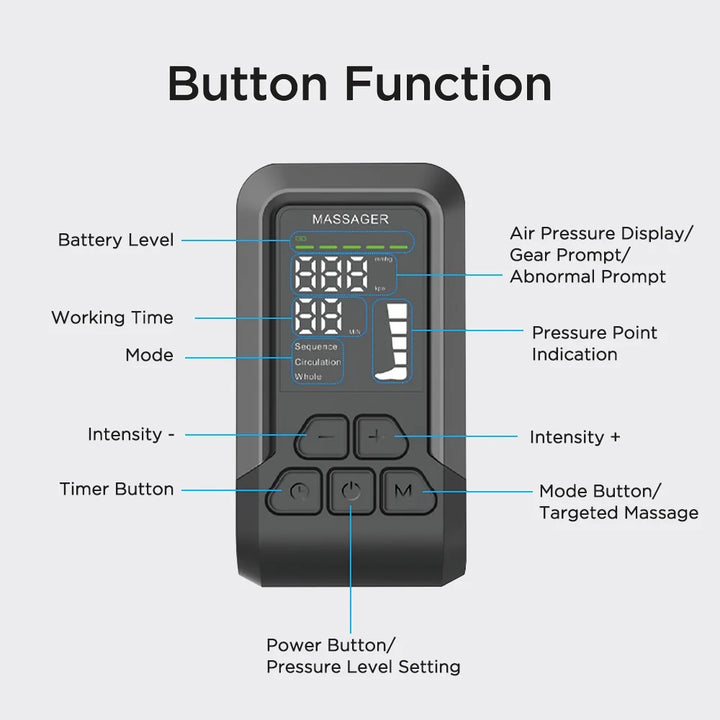 Air Compression Massager – Wireless Recovery for Leg Circulation & Muscle Relief