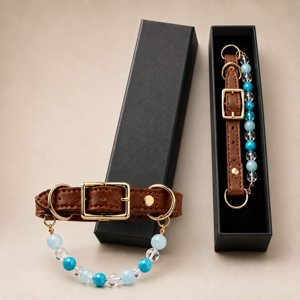 Four Elements Crystal Pet Collar Gift Box for Cats & Small Dogs