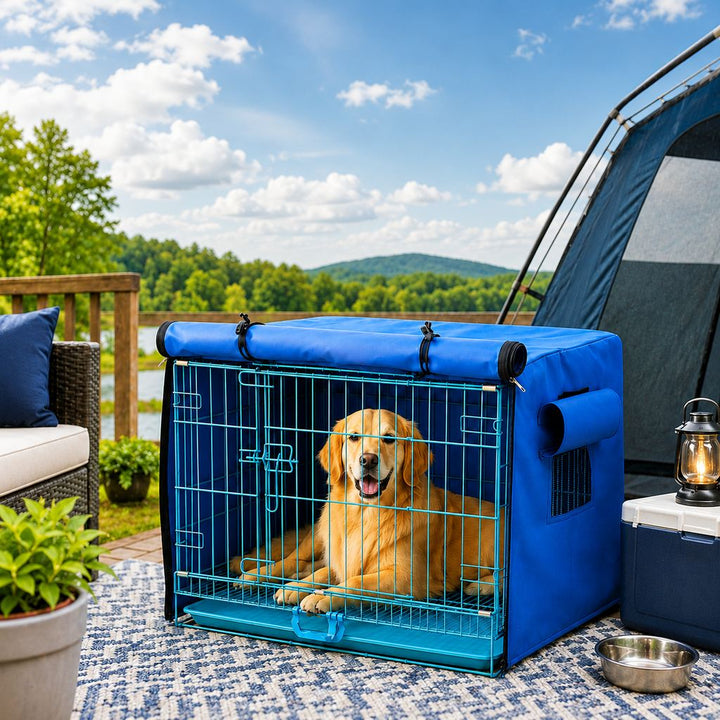 All-Weather Dog Crate Cover for Home, Patio & Camping | Privacy, Wind & Light Rain Protection