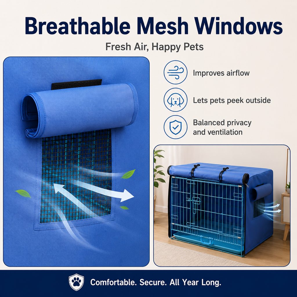 All-Weather Dog Crate Cover for Home, Patio & Camping | Privacy, Wind & Light Rain Protection