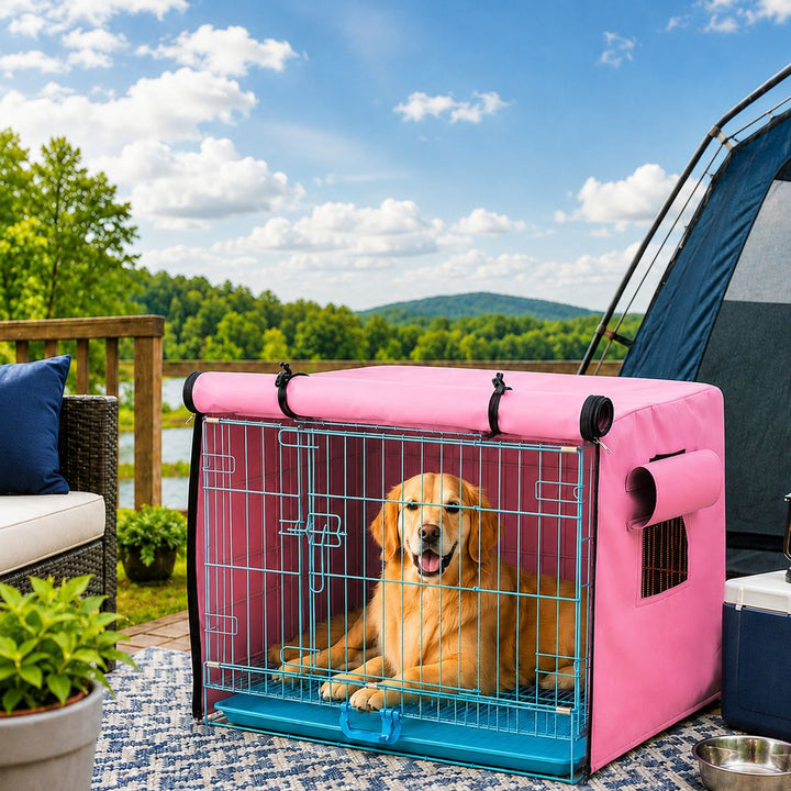 All-Weather Dog Crate Cover for Home, Patio & Camping | Privacy, Wind & Light Rain Protection