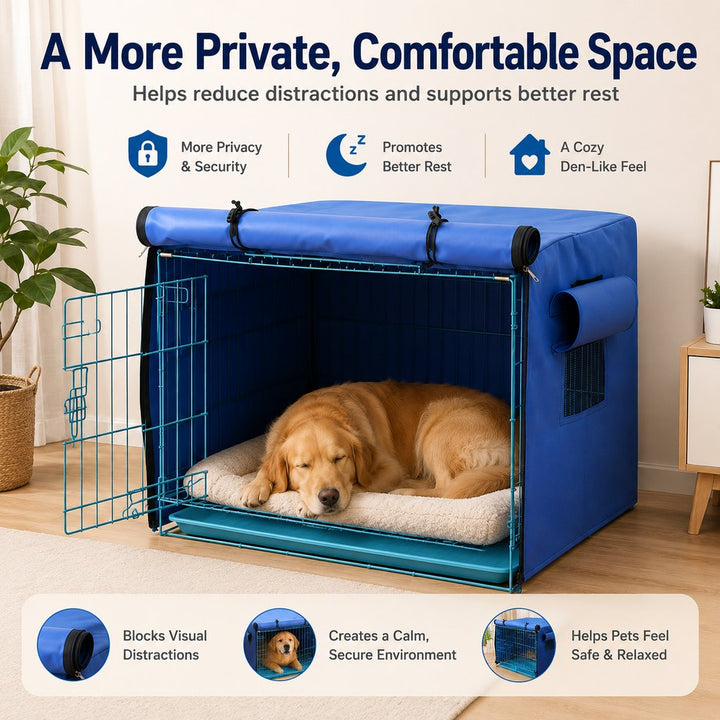All-Weather Dog Crate Cover for Home, Patio & Camping | Privacy, Wind & Light Rain Protection