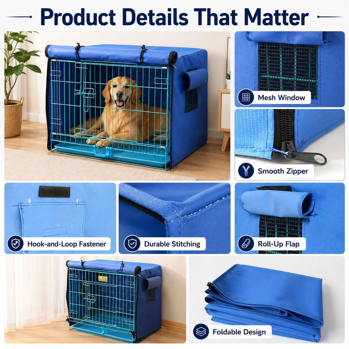 All-Weather Dog Crate Cover for Home, Patio & Camping | Privacy, Wind & Light Rain Protection