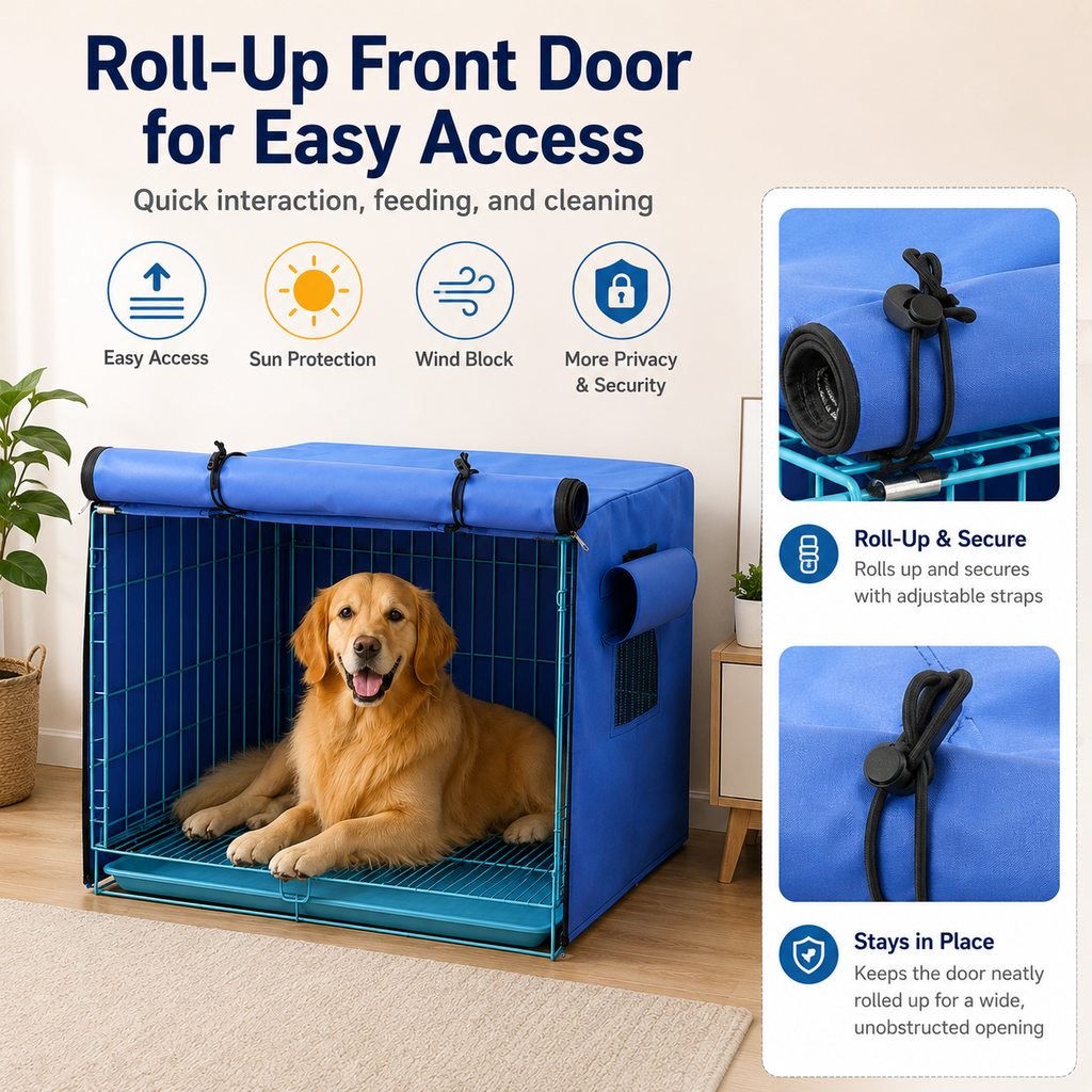 All-Weather Dog Crate Cover for Home, Patio & Camping | Privacy, Wind & Light Rain Protection