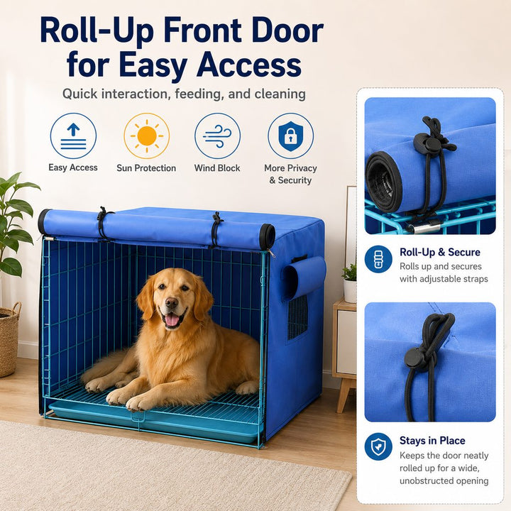 All-Weather Dog Crate Cover for Home, Patio & Camping | Privacy, Wind & Light Rain Protection