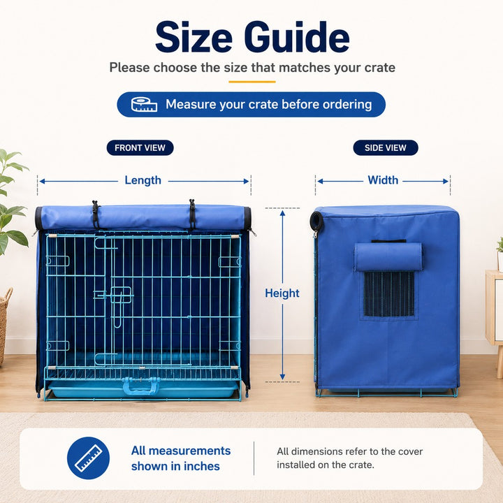 All-Weather Dog Crate Cover for Home, Patio & Camping | Privacy, Wind & Light Rain Protection