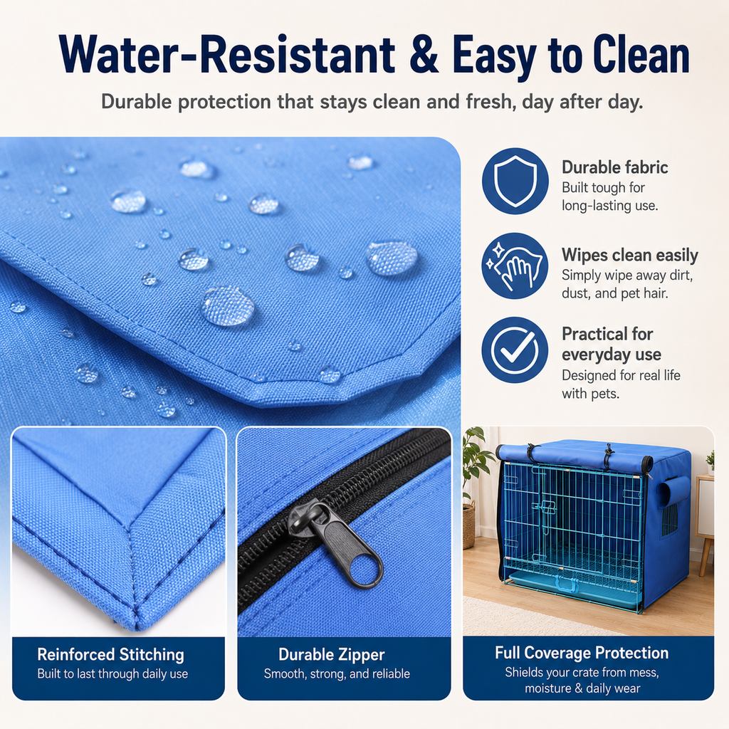 All-Weather Dog Crate Cover for Home, Patio & Camping | Privacy, Wind & Light Rain Protection