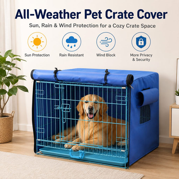 All-Weather Dog Crate Cover for Home, Patio & Camping | Privacy, Wind & Light Rain Protection