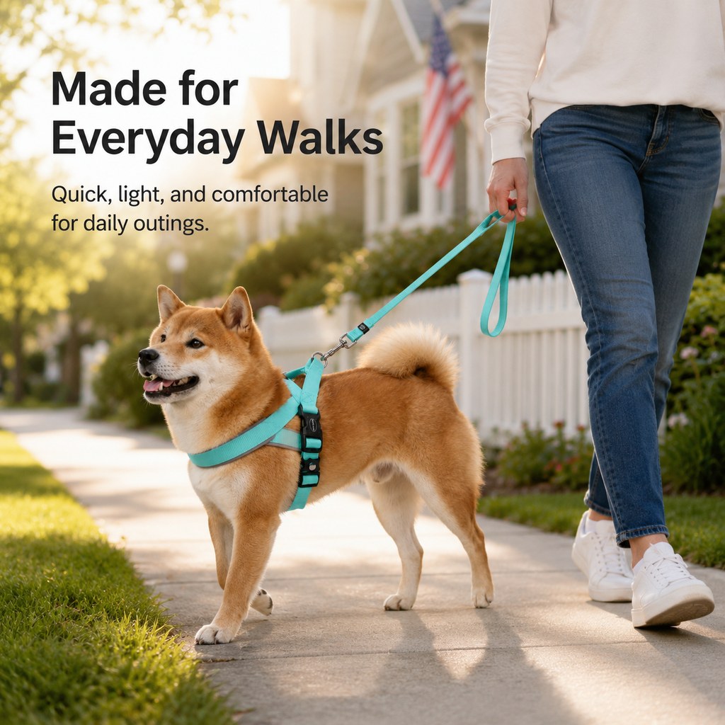 Quick-Fit Lightweight Dog Harness & Leash Set for Daily Walks