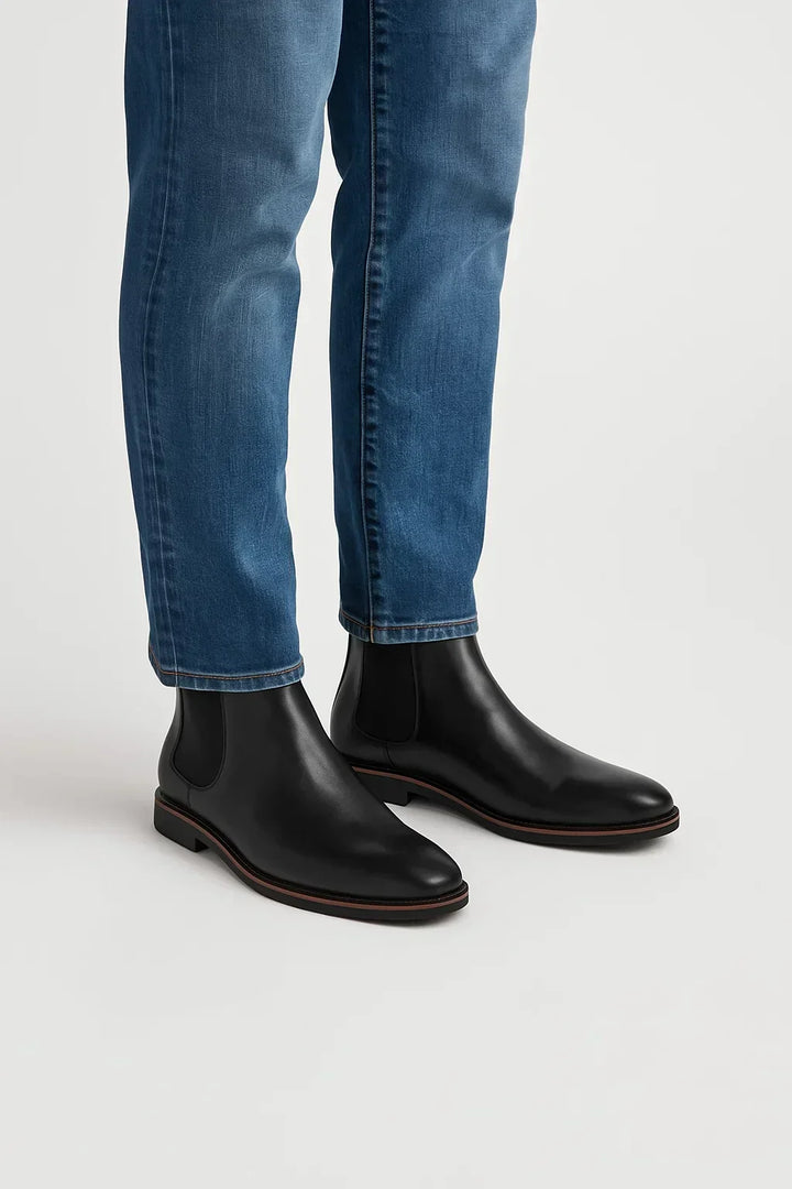 Men's Retro Synthetic Leather Slip-On Chelsea Boots