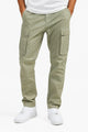 Men's Cotton Cargo Trousers with Elasticated Waist, Loose Fit