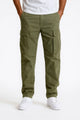 Men's Cotton Cargo Trousers with Elasticated Waist, Loose Fit
