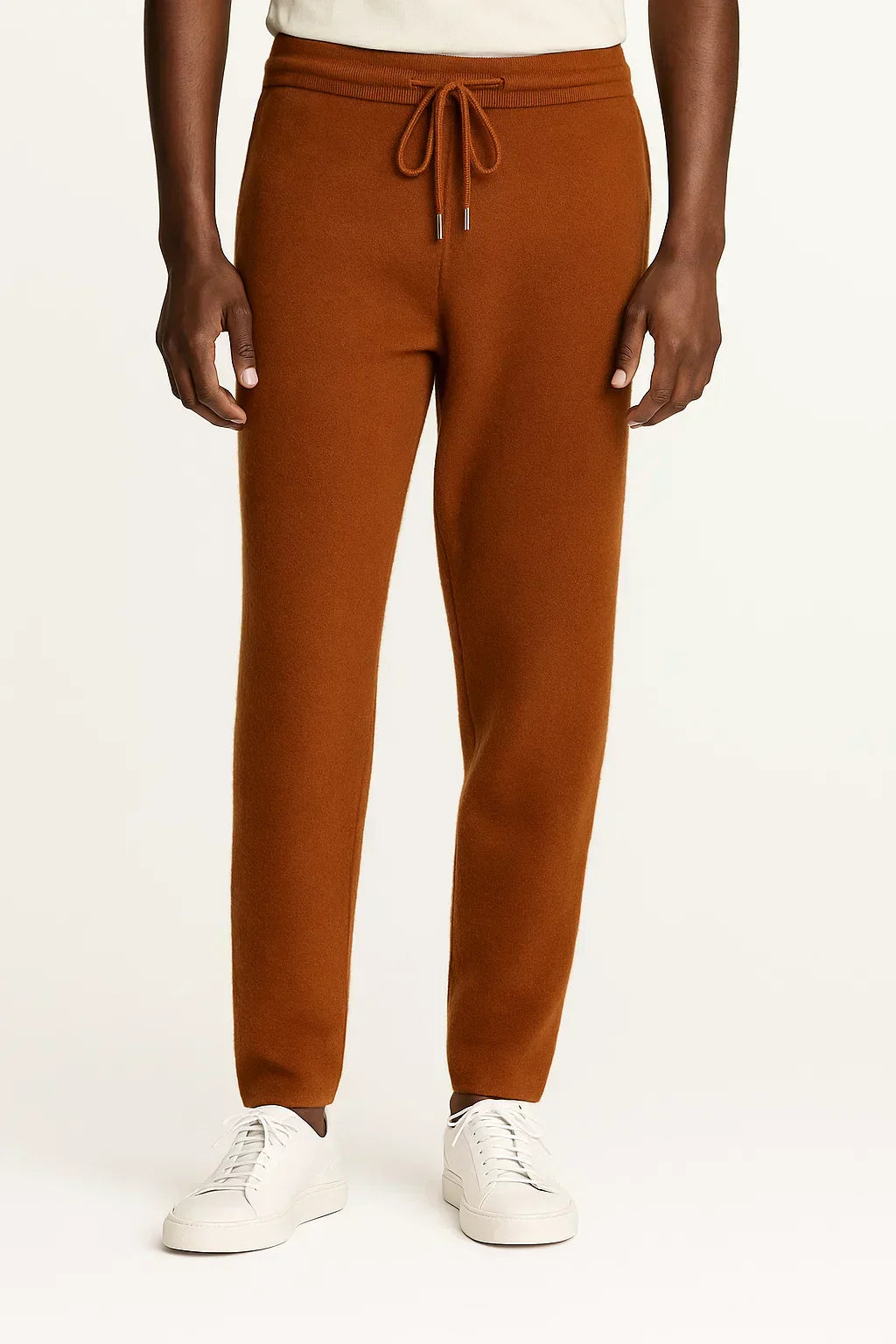 Men's High-Waisted Merino Wool Trousers, Thick and Warm