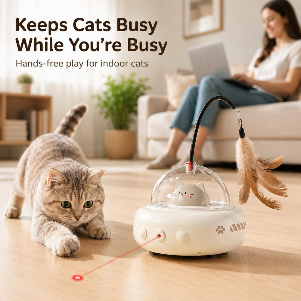 Automatic UFO Cat Toy for Indoor Cats
