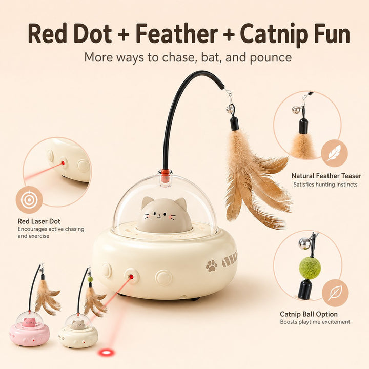 Automatic UFO Cat Toy for Indoor Cats